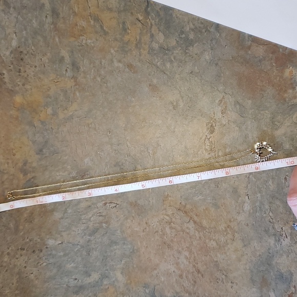 Vintage Kay Jewelers gold and diamond heart neclace - Picture 4 of 6